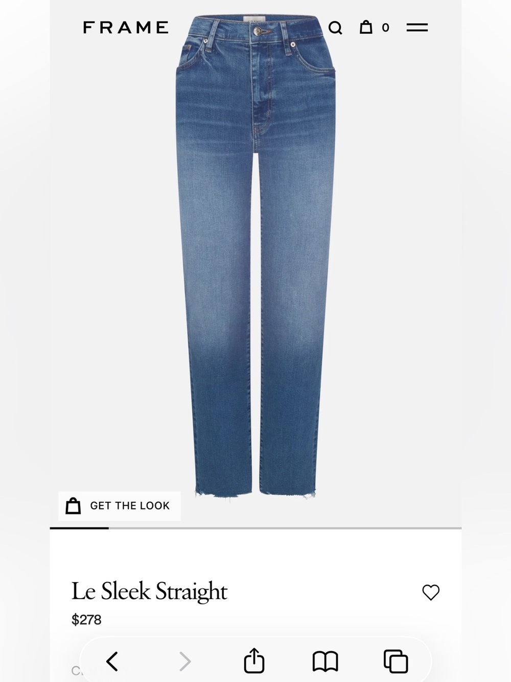 Frame Le Sleek Straight jeans